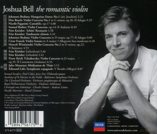 Joshua Bell: The Romantic Violin [CD]