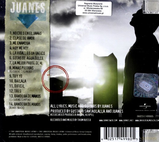 Juanes: La Vida Es Un Ratico (Polska Cena!!) [CD]