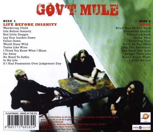 Gov`t Mule: Life Before Insanity/Dose [2CD]