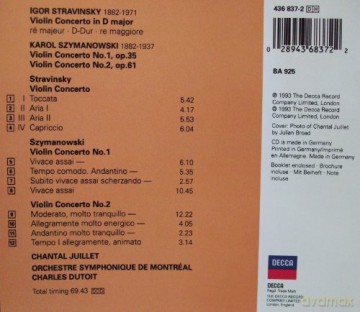 Juillet: Szymanowski/Stravinsky [CD]