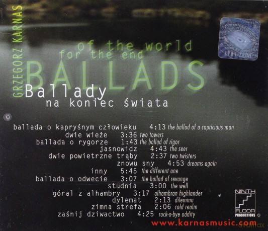 Grzegorz Karnas: Ballady na koniec świata [CD]