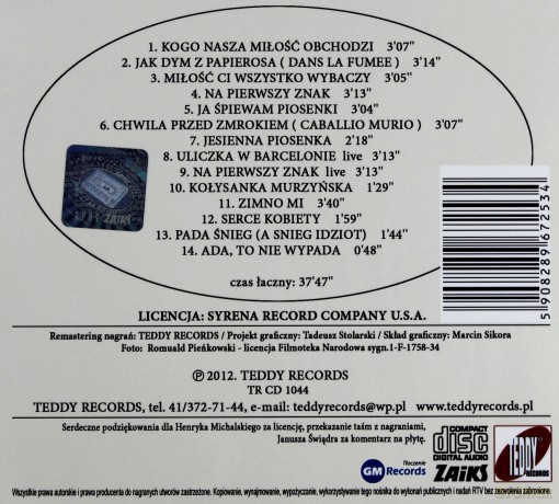 Jadwiga Barańska: Kogo nasza miłość obchodzi... (digipack) [CD]