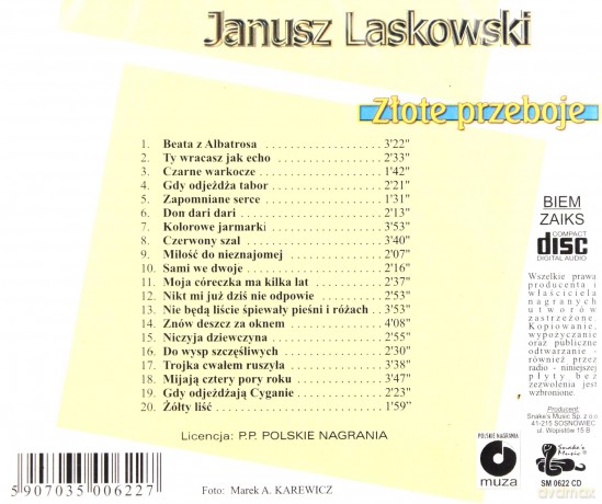 Janusz Laskowski: Złote przeboje [CD]