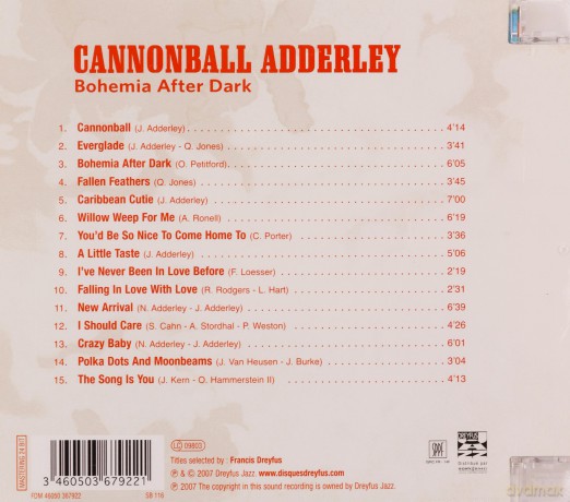 Julian \'Cannonball\' Adderley: Dreyfus - Bohemia After Dark [CD]