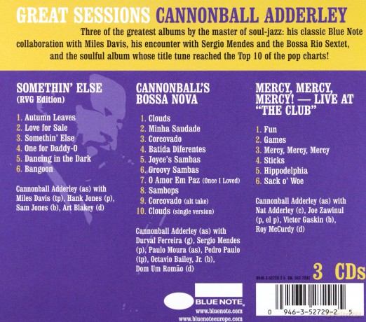 Julian 'Cannonball' Adderley: Great Sessions [3CD]