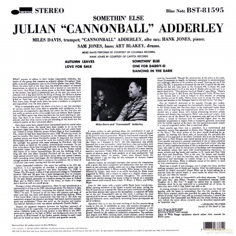 Julian \'Cannonball\' Adderley: Somethin\' Else [Winyl]