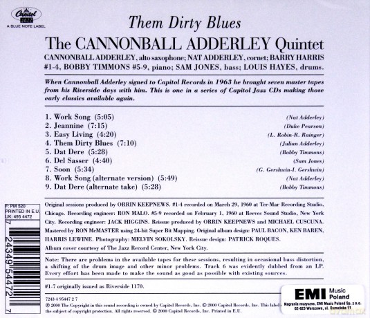 Julian 'Cannonball' Adderley: Them Dirty Blues [CD]