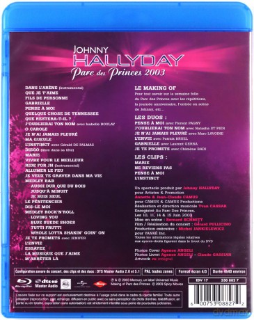 Johnny Hallyday: Parc des Princes 2003 [Blu-Ray]