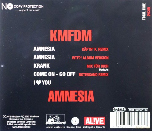 KMFDM: Amnesia [CD]