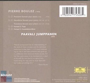 Jumppanen, Paavali: Boulez:Piano Sonatas Nos.1-3 20/21 [CD]