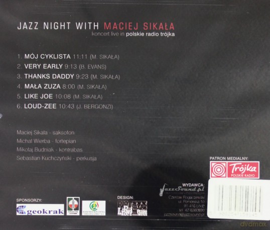 Maciej Sikała: Jazz with Night, Koncert live PR [CD]
