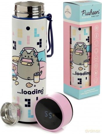 Bidon termiczny 450 ml z termometrem Pusheen bot149