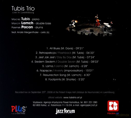 Maciej Tubis Trio: Live in Luxemburg (digipack) [CD]