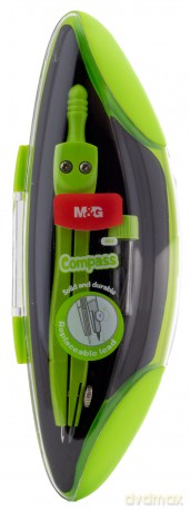 Cyrkiel szkolny z zapasowymi rysikami średnica koła 35cm metalowy 1 szt. mix