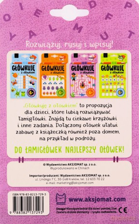 Główkuję z ołówkiem 6+ Książeczka fioletowa [KSIĄŻKA]
