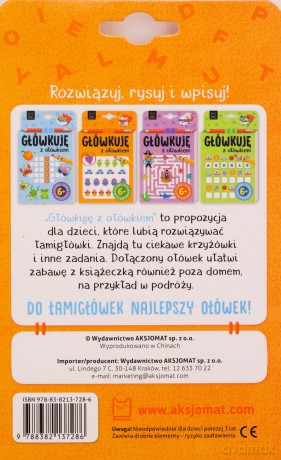 Główkuję z ołówkiem 6+ Książeczka pomarańczowa [KSIĄŻKA]