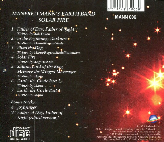 Manfred Mann's Earth Band: Solar Fire[REMASTERED] [CD]