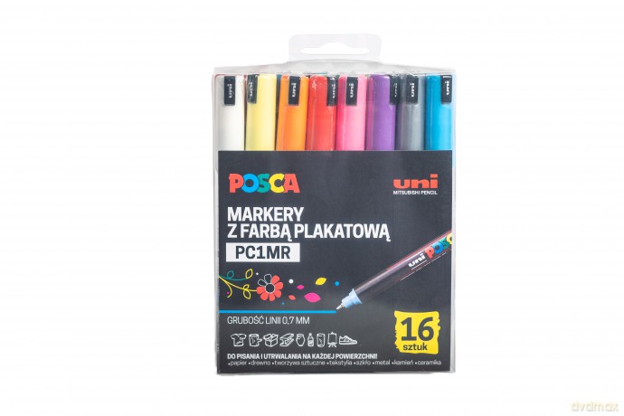 Marker PC-1MR zestaw 16 sztuk markerów Posca Uni