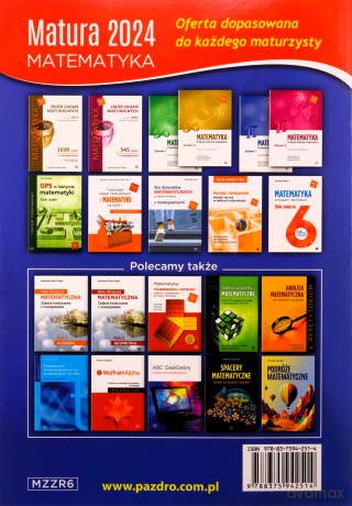 Matematyka Zbiór zadań maturalnych lata 2002-2023 Poziom rozszerzony - Ryszard Pagacz [KSIĄŻKA]