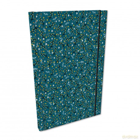 Notes A5 z gumką kratka soft touch kwiatki fashion BB220134