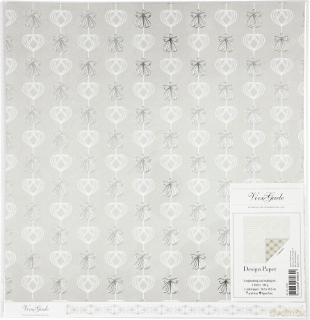 Papier ozdobny Silver angels 30,5x30,5cm 180g 3 arkusze edycja limitowana