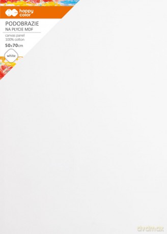 Podobrazie bawełniane 50x70 impregnowane białe MDF 4mm