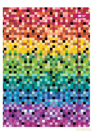 Teczka A4+ kartonowa z gumką PIXI rainbow 24x31cm