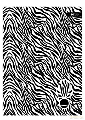 Teczka kartonowa z gumką Black&White Zebra 24x31cm