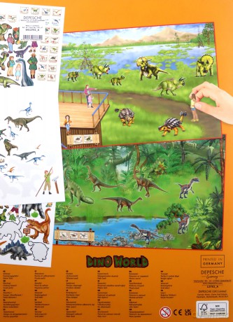 Zestaw kreatywny z naklejkami Dino ZOO 12752A