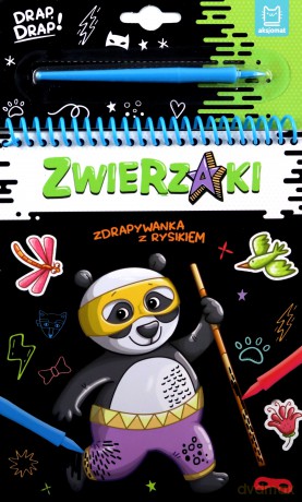 Zwierzaki. Zdrapywanka z rysikiem - Agata Kaczyńska [KSIĄŻKA]