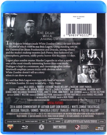White Zombie (Białe zombie) [Blu-Ray]