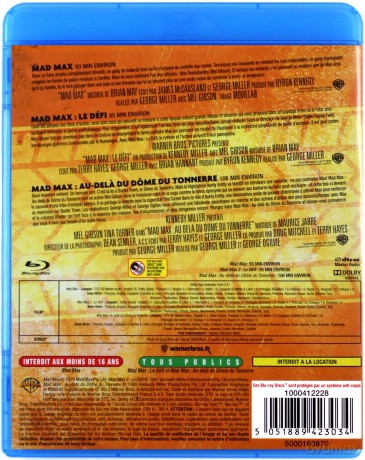 Mad Max Kolekcja: Mad Max / Mad Max 2 - Wojownik szos / Mad Max pod Kopułą Gromu [3xBlu-Ray]
