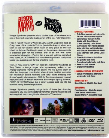 Blood Mania / Point of Terror [Blu-Ray]+[2DVD]