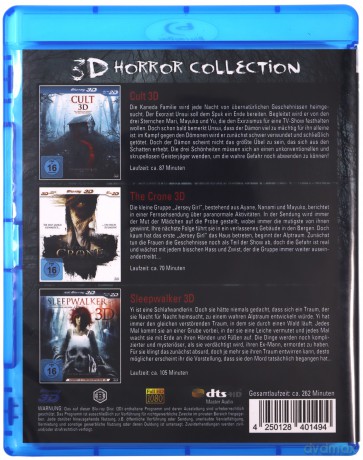 Horror Collection: Cult / Sleepwalker / The Crone [3xBlu-Ray 3D]