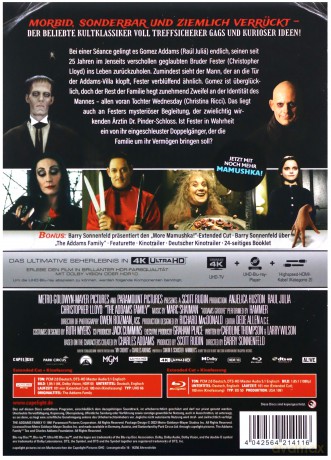 The Addams Family (Rodzina Addamsów) (Mediabook) [Blu-Ray 4K]+[Blu-Ray]