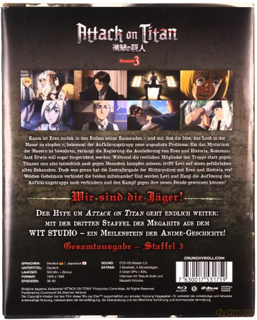 Attack on Titan Season 3 ( Atak Tytanów sezon 3) [4xBlu-Ray]