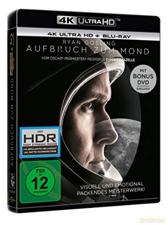 First Man (Pierwszy człowiek) [Blu-Ray 4K]+[Blu-Ray]+[DVD]