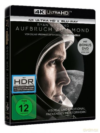 First Man (Pierwszy człowiek) [Blu-Ray 4K]+[Blu-Ray]+[DVD]