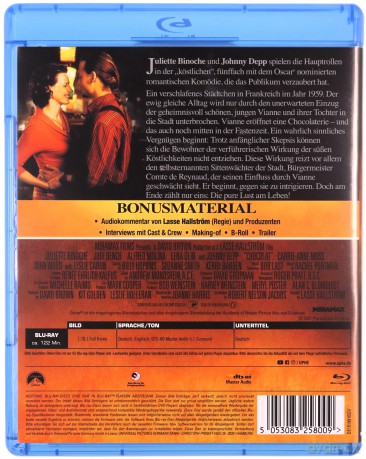 Chocolat (Czekolada) [Blu-Ray]