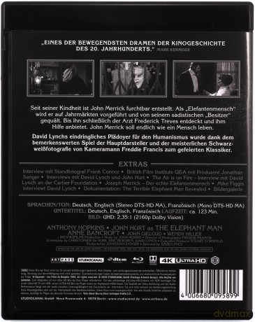 The Elephant Man (Człowiek słoń) [Blu-Ray 4K]+[Blu-Ray]