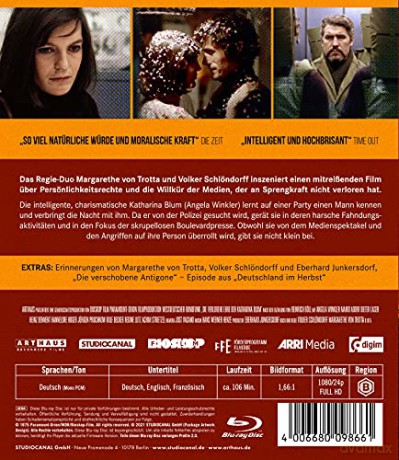 The Lost Honor of Katharina Blum (Utracona cześć Katarzyny Blum) [Blu-Ray]