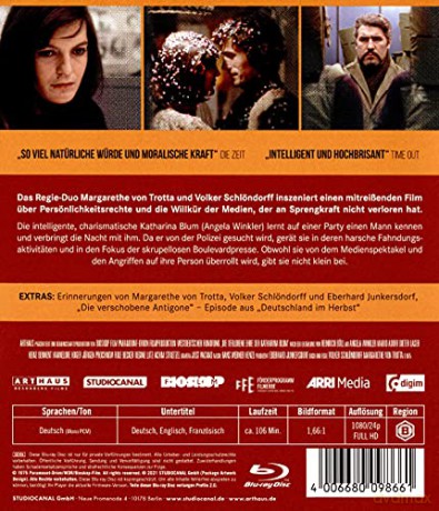 The Lost Honor of Katharina Blum (Utracona cześć Katarzyny Blum) [Blu-Ray]