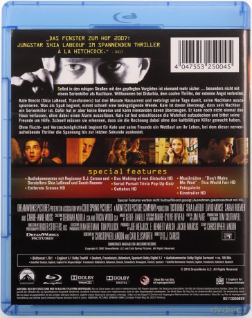 Disturbia (Niepokój) [Blu-Ray]