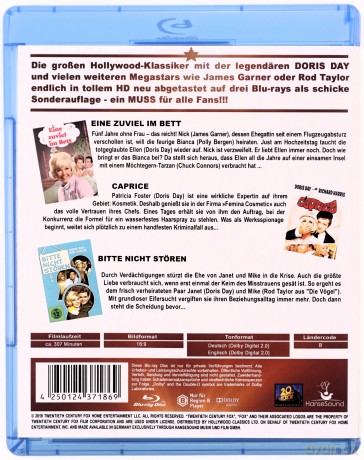 Doris Day Collection: Move Over Darling/ Do Not Disturb / Caprice (Przesuń się, kochanie / Nie przeszkadzać / Wokół Caprice) [3xBlu-Ray]