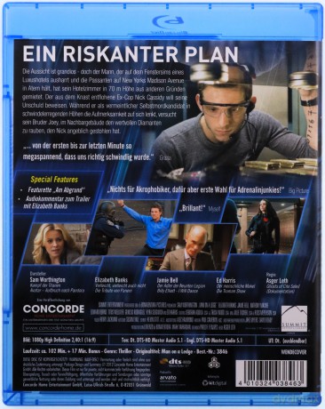 Man on a Ledge (Człowiek na krawędzi) [Blu-Ray]