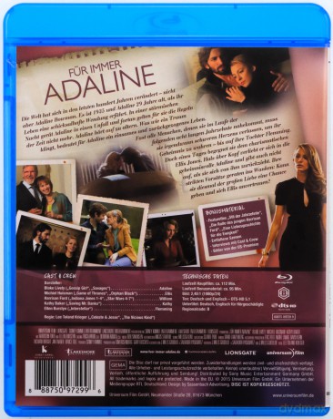 The Age of Adaline (Wiek Adaline) [Blu-Ray]