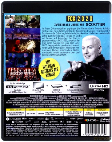 FCK 2020 - Zweieinhalb Jahre mit Scooter [Blu-Ray 4K]+[Blu-Ray]