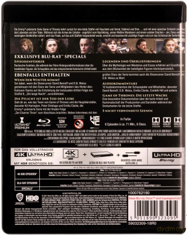 Gra o tron Sezon 8 [3xBlu-Ray 4K]+[3xBlu-Ray]