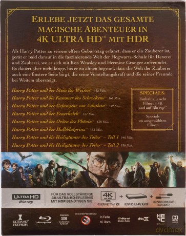 Harry Potter: Complete Collection [8xBlu-Ray 4K]+[8xBlu-Ray]