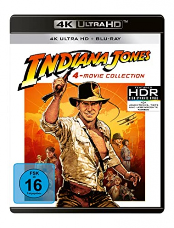 Indiana Jones 1-4: Raiders of the Lost Ark / Indiana Jones and the Temple of Doom / Indiana Jones and the Last Crusade / Indiana Jones and the Kingdom of the Crystal Skull [4xBlu-Ray 4K]+[5xBlu-Ray]